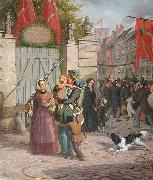 david monies Soldaternes indtog i Kobenhavn 1849 oil on canvas